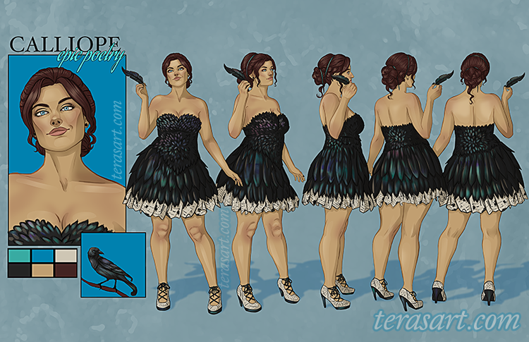 Calliope Layout Revamped Design: Calliope - Muse of Epic Poetry • Tera S Art